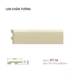 Len Chân Tường Nhựa Cao 70mm P7-16