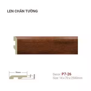 Len Chân Tường Nhựa Cao 70mm P7-26