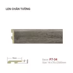 Len Chân Tường Nhựa Cao 70mm P7-34