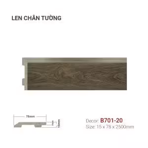 Len Chân Tường Nhựa Cao 78mm B701-20