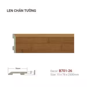 Len Chân Tường Nhựa Cao 78mm B701-26