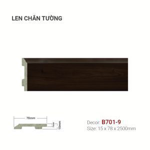 Len Chân Tường Nhựa Cao 78mm B701-9