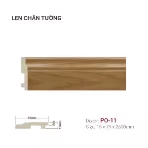 Len Chân Tường Nhựa Cao 79mm PO-11