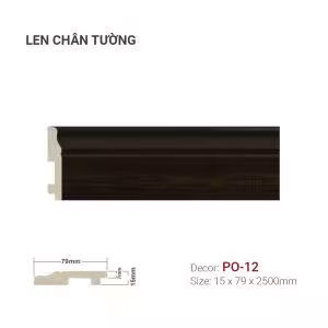 Len Chân Tường Nhựa Cao 79mm PO-12