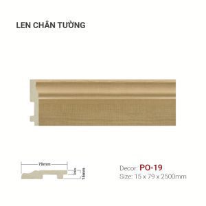 Len Chân Tường Nhựa Cao 79mm PO-19