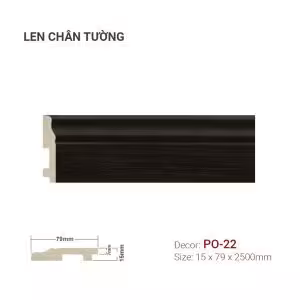 Len Chân Tường Nhựa Cao 79mm PO-22