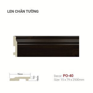 Len Chân Tường Nhựa Cao 79mm PO-40