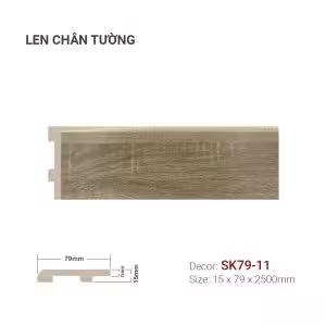 Len Chân Tường Nhựa Cao 79mm SK79-11