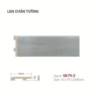 Len Chân Tường Nhựa Cao 79mm SK79-3