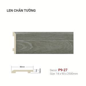 Len Chân Tường Nhựa Cao 90mm P9-27