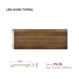 Len Chân Tường Nhựa Cao 90mm P9-28