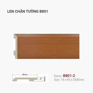 Len Chân Tường Nhựa Cao 95mm B801-2