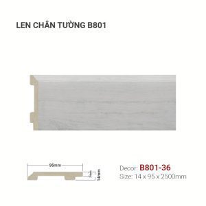 Len Chân Tường Nhựa Cao 95mm B801-36
