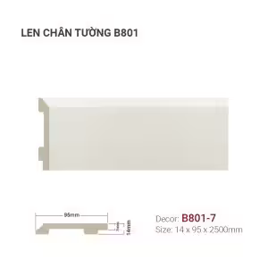 Len Chân Tường Nhựa Cao 95mm B801-7