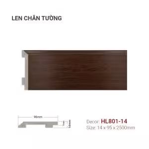 Len Chân Tường Nhựa Cao 95mm HL801-14