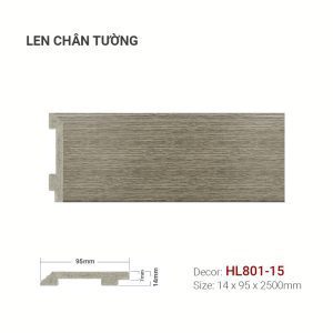 Len Chân Tường Nhựa Cao 95mm HL801-15