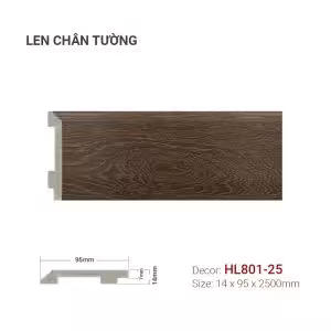 Len Chân Tường Nhựa Cao 95mm HL801-25