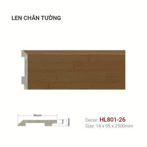 Len Chân Tường Nhựa Cao 95mm HL801-26