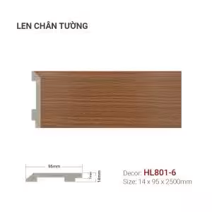Len Chân Tường Nhựa Cao 95mm HL801-6