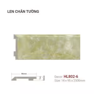 Len Chân Tường Nhựa Cao 95mm Giả Đá HL802-6
