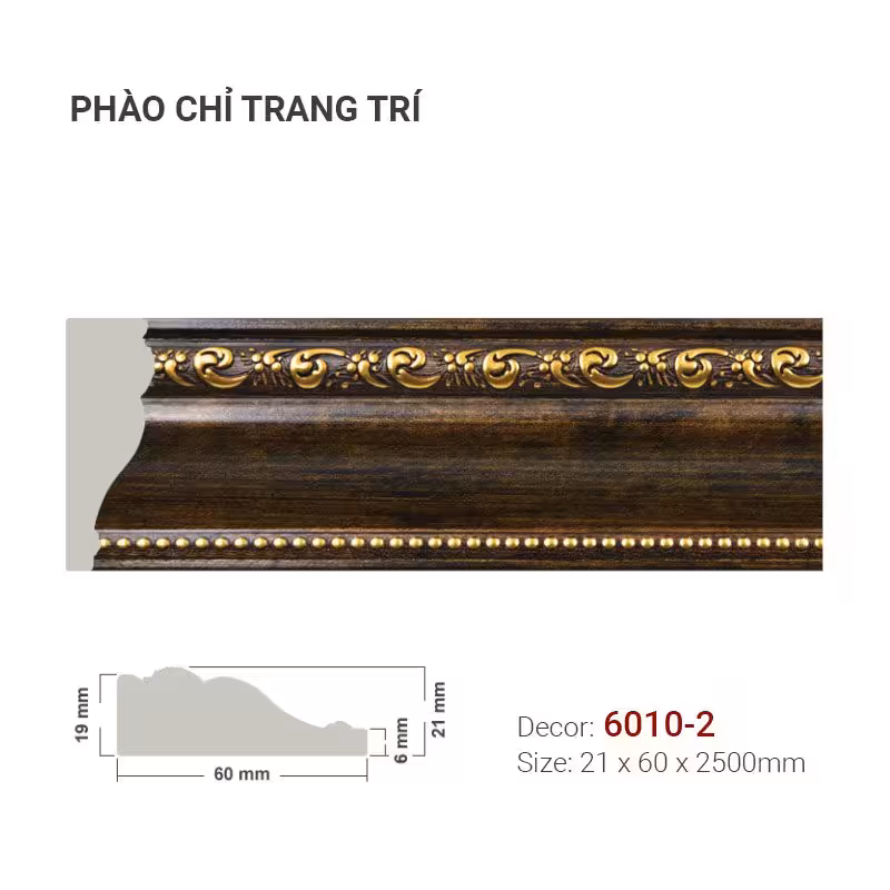 Phào Chỉ Trang Trí 6010-2 Phào Chỉ Trang Trí 6010-2