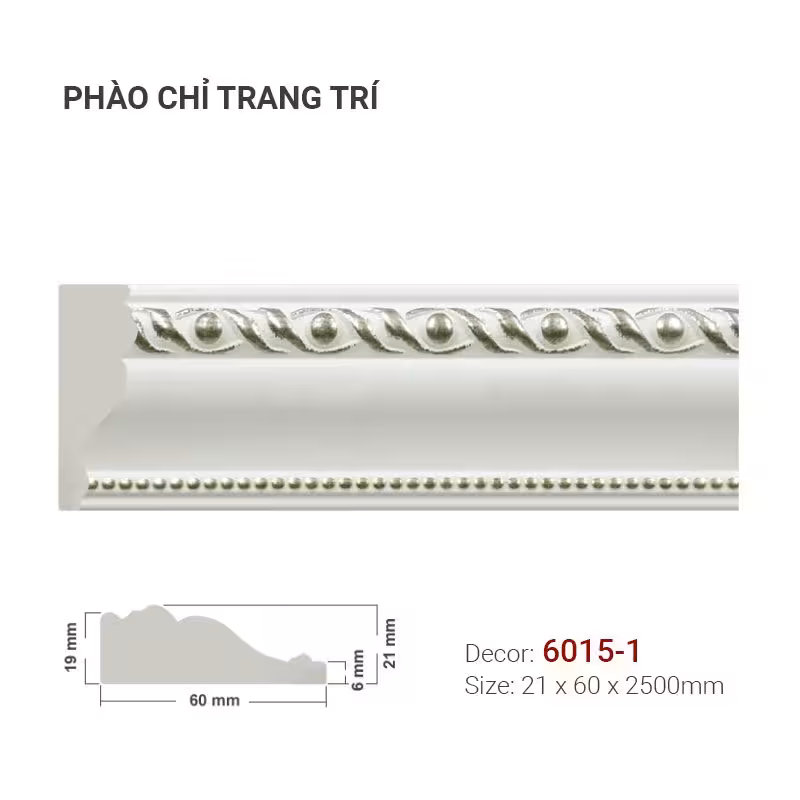Phào Chỉ Trang Trí 6015-1 Phào Chỉ Trang Trí 6015-1