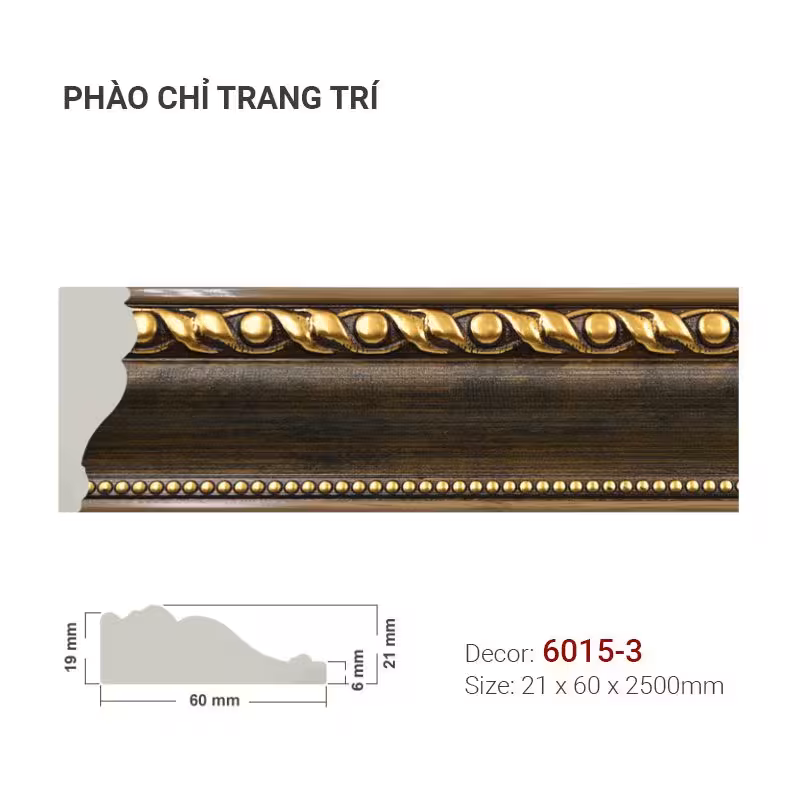 Phào Chỉ Trang Trí 6015-3 Phào Chỉ Trang Trí 6015-3