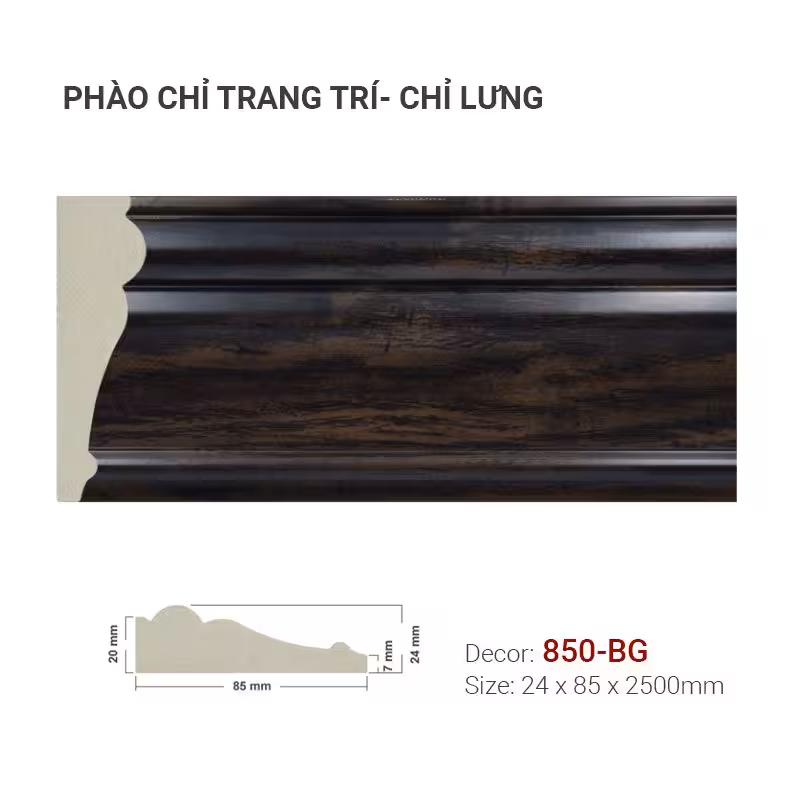 Phào Chỉ Trang Trí 850-BG Phào Chỉ Trang Trí 850-BG