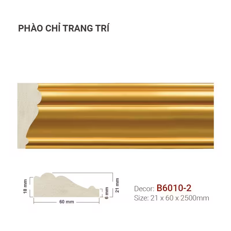Phào Chỉ Trang Trí B6010-2 Phào Chỉ Trang Trí B6010-2