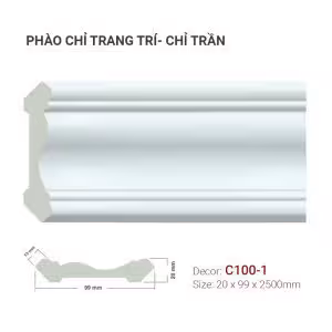 Phào Chỉ Trang Trí Cổ Trần C100-1