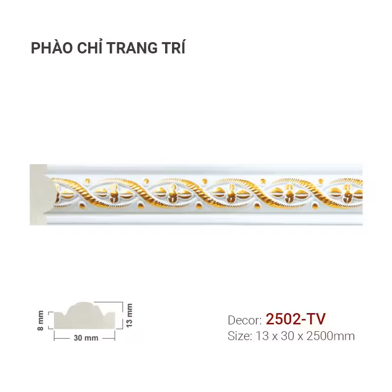 Phào Chỉ Trang Trí Khung Tranh 2502-TV Phào Chỉ Trang Trí Khung Tranh 2502-TV