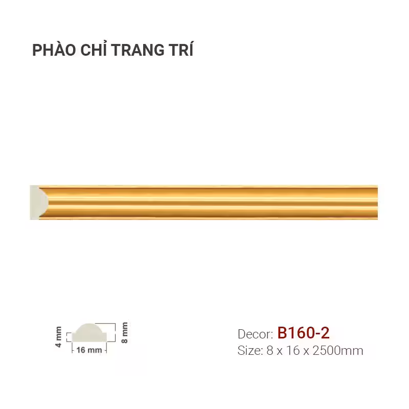 Phào Chỉ Trang Trí Khung Tranh B160-2 Phào Chỉ Trang Trí Khung Tranh B160-2
