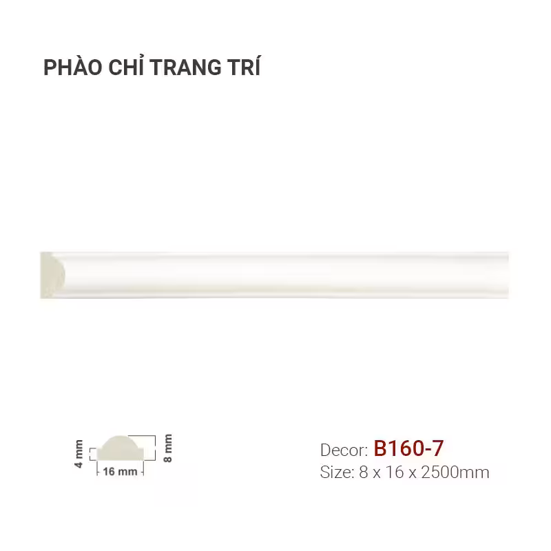 Phào Chỉ Trang Trí Khung Tranh B160-7 Phào Chỉ Trang Trí Khung Tranh B160-7