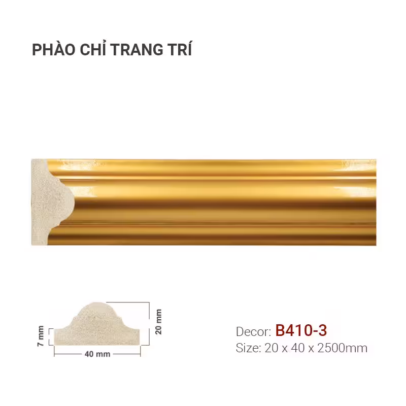 Phào Chỉ Trang Trí Khung Tranh B410-3 Phào Chỉ Trang Trí Khung Tranh B410-3