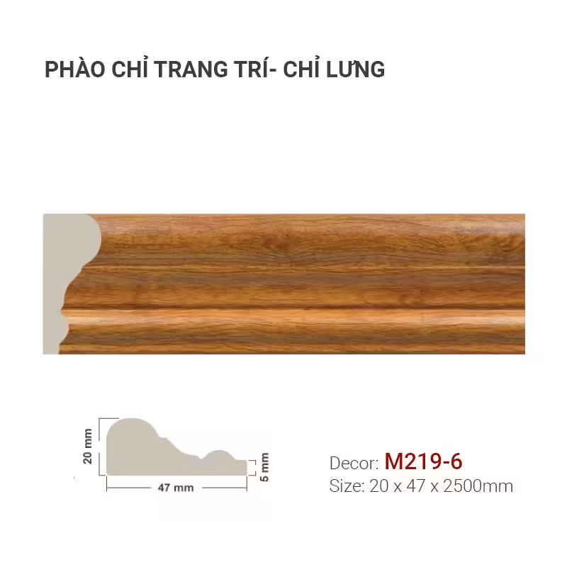 Phào Chỉ Trang Trí M219-6 Phào Chỉ Trang Trí M219-6