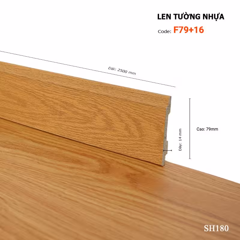 Len Tường Nhựa F79-16 Len Tường Nhựa F79-16