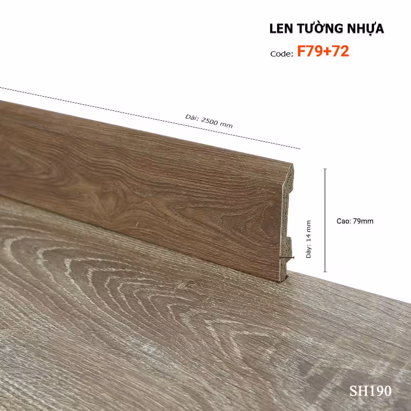 Len Tường Nhựa F79-72 Len Tường Nhựa F79-72