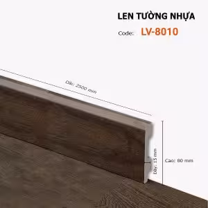 Len Chân Tường Nhựa Cao 80mm LV-8010