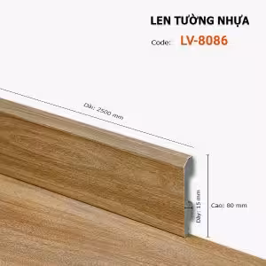 Len Chân Tường Nhựa Cao 80mm LV-8086