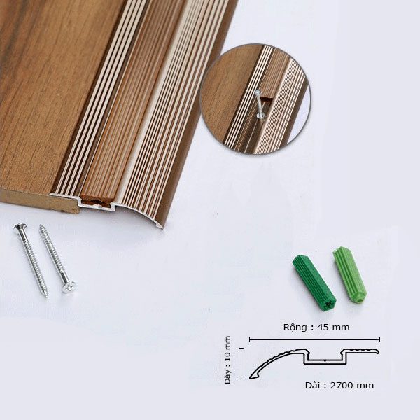 Nẹp Nhôm Cao Thấp Gold Rose KF-RGA1D Nẹp Nhôm Cao Thấp Gold Rose KF-RGA1D