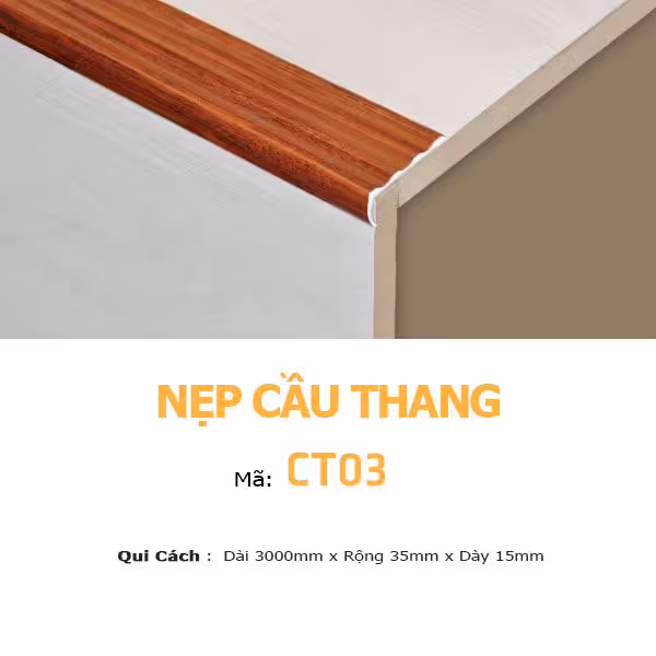 Nẹp Nhôm Cầu Thang Chống Trượt CT03 Nẹp Nhôm Cầu Thang Chống Trượt CT03