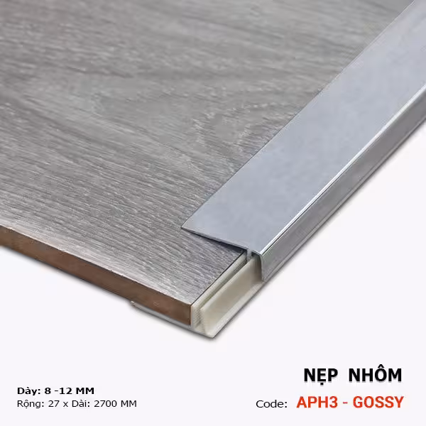Nẹp Nhôm Kết Thúc Sàn Gỗ APH3 Gossy Nẹp Nhôm Kết Thúc Sàn Gỗ APH3 Gossy