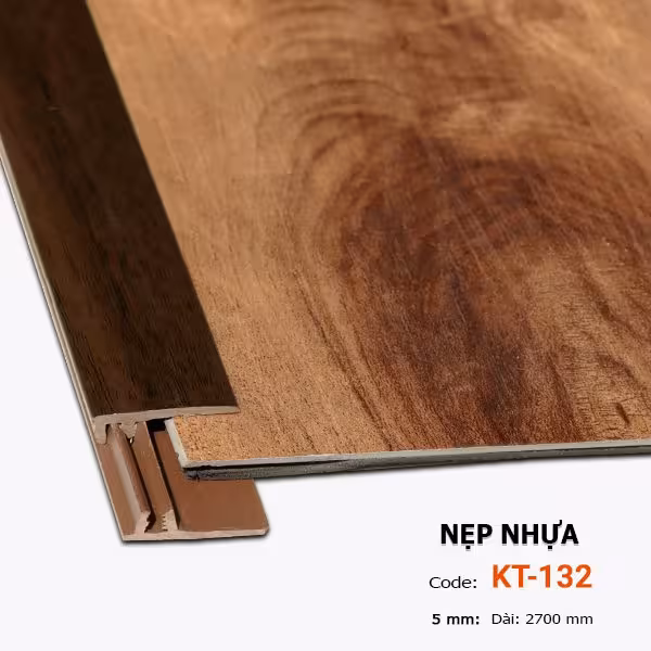 Nẹp Nhựa Kết Thúc Sàn Nhựa 5mm KT-132-5 Nẹp Nhựa Kết Thúc Sàn Nhựa 5mm KT-132-5