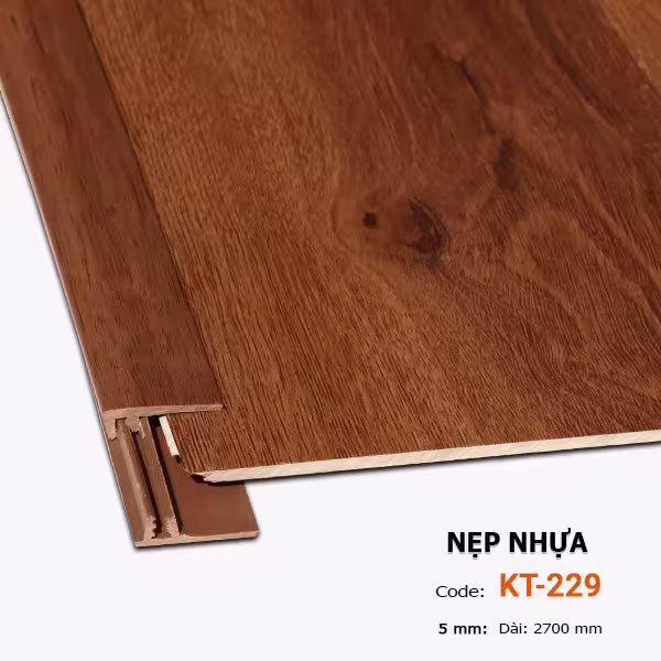 Nẹp Nhựa Kết Thúc Sàn Nhựa 5mm KT-229-5 Nẹp Nhựa Kết Thúc Sàn Nhựa 5mm KT-229-5