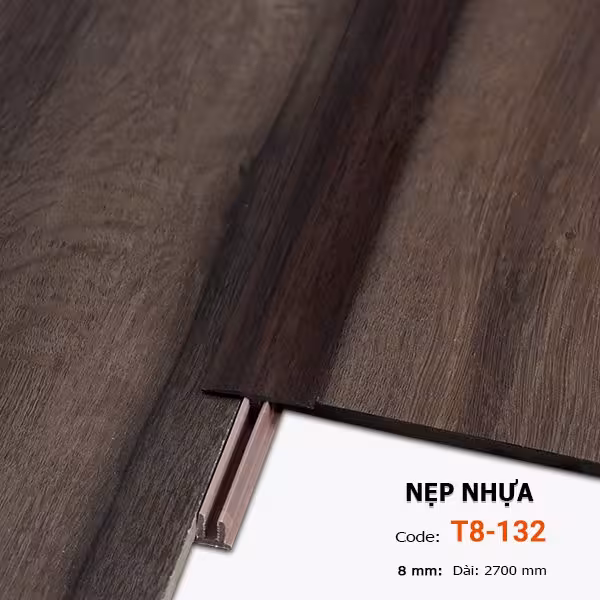 Nẹp Nhựa Nối Sàn Gỗ 8mm T8-132 Nẹp Nhựa Nối Sàn Gỗ 8mm T8-132
