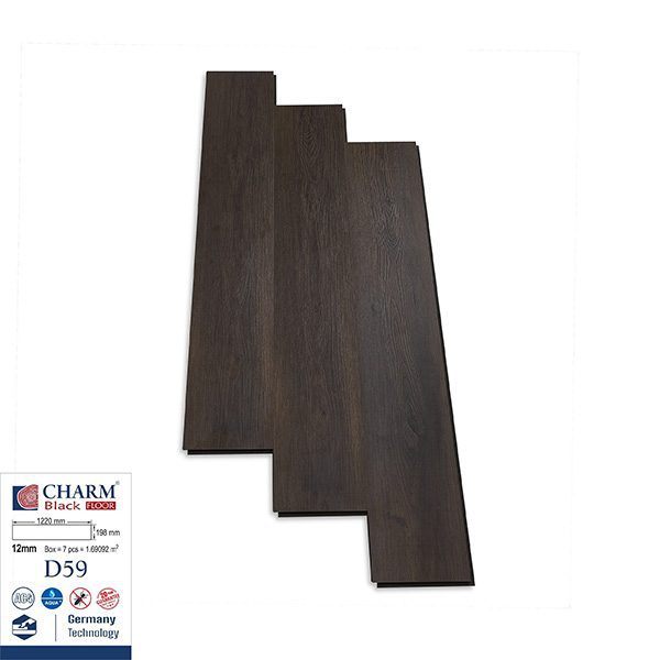 Sàn Gỗ Công Nghiệp Charm 12mm Cốt Đen Bản Lớn D59 Sàn Gỗ Công Nghiệp Charm 12mm Cốt Đen Bản Lớn D59