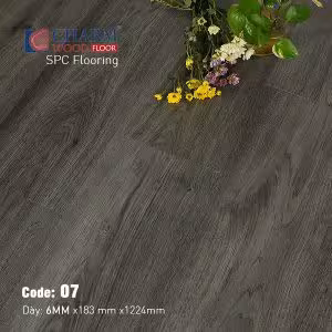 Sàn Nhựa Hèm Khóa Charm 6mm Vân Sần CharmSPC-07