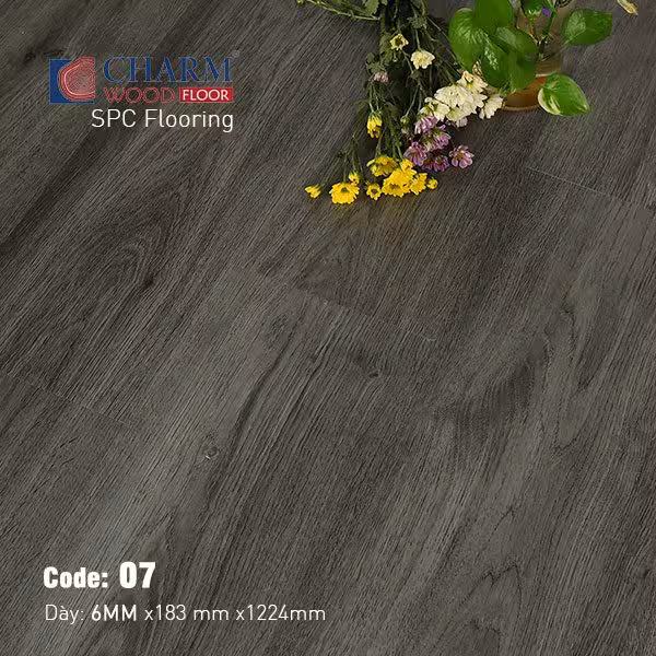Sàn Nhựa Hèm Khóa Charm 6mm Vân Sần CharmSPC-07 Sàn Nhựa Hèm Khóa Charm 6mm Vân Sần CharmSPC-07