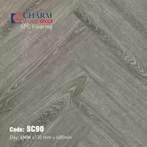 Sàn Nhựa Hèm Khóa Charm 6mm Xương Cá SC90