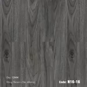 Sàn Gỗ Công Nghiệp Cao Cấp Cốt Đen Bản Nhỏ N16-16